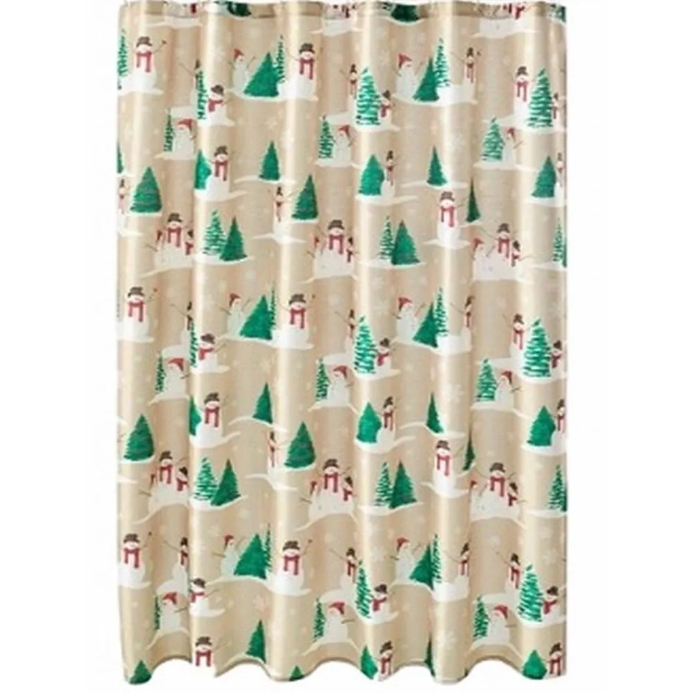St. Nicholas Square - Holiday Cheer Shower Curtain - Snow Friends